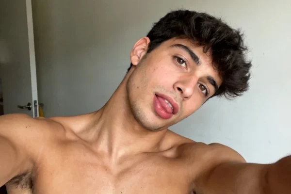 hot twink posing for a selfie